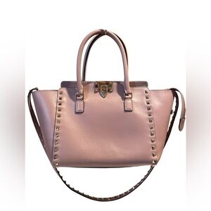 Valentino Garavani Vitello Small Rock stud Double Handle tote